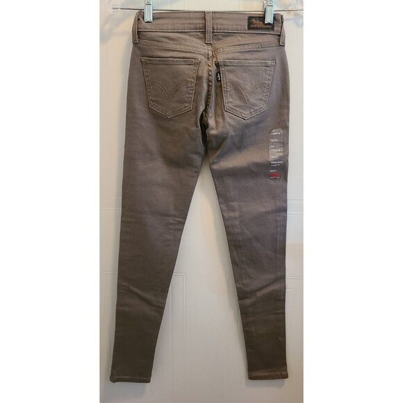 NEW Levi's 535 Legging Skinny Stretch Gray Denim Jeans Women's Size 0M 24 x 32 - Picture 6 of 13